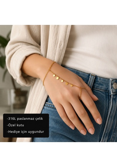 Aurelia Dots Luxe Bracelet Yuvarlak Plaka Detaylı Şahmeran Bileklik Çok Renkli