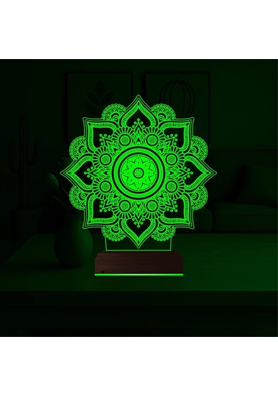Luvivia Mandala 3d Lamba - Masa Gece Lambası V3 Şeffaf
