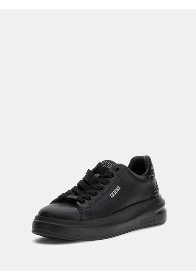 Guess Elbina Hakiki Deri Kadın Sneaker Ayakkabı Flfe10ele12 Siyah