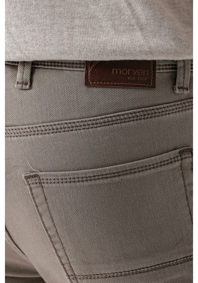 Morven Erkek Vizon Mevsimlik Pamuk 5 Cep Slim Fit Jean Pantolon 24ms003029405 Vizon
