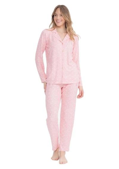 U.s. Polo Assn. Kadın Boydan Patlı Uzun Kollu Pijama Takımı PEMBE