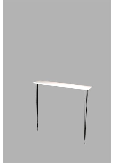 Violet Minimalist Metal Ayaklı Dar Dresuar Dekoratif Petek Üstü Dresuar 90 Cm Beyaz