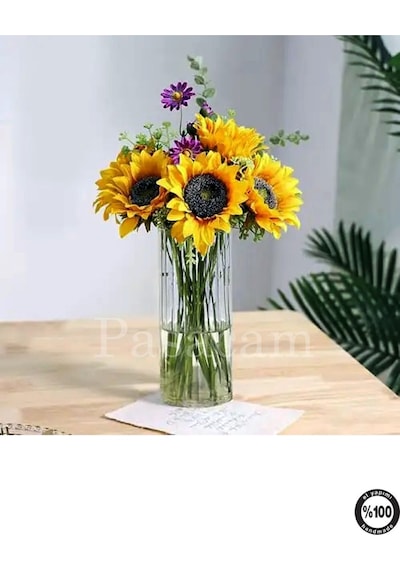 Optik Desenli Cam Vazo 3lü Set 10çap 15-20-25 Cm Yükseklik Beyaz