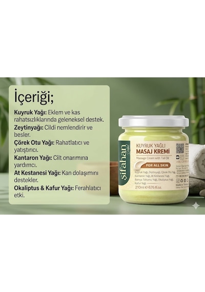 Şifahan Kuyruk Yağı Masaj Kremi 207 ML