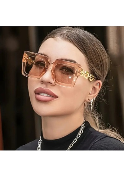 Onomo Kadın Büyük Boy Kare Moda Gözlüğü Kahverengi Renk Kahverengi
