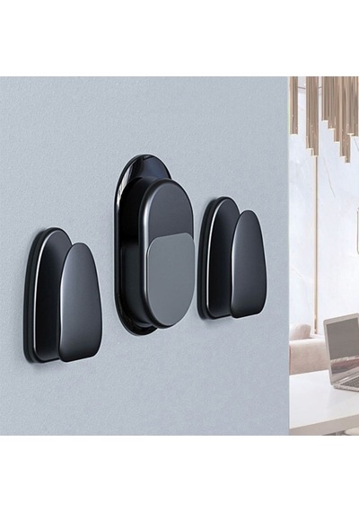 Mıknatıslı Suction Hook 3 Parça Araç - Ev Kablo Tutucu Topa