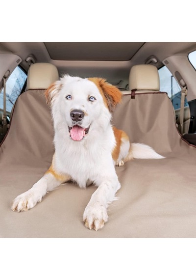 Tr Happy Ride Köpekler İçin Bagaj Örtüsü, Su Geçirmez Ve Çamaşır Makinesinde Yıkanabilir, 178 Cm X 127 Cm, Bej
