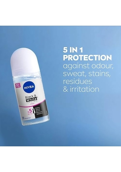 Deodorant Rool On & Invisible Black White Clear Kadin 50ml