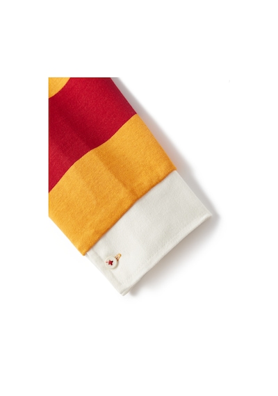 Gsstore X Midground Erkek Polo Sweatshirt E251207 Sarı - Kırmızı