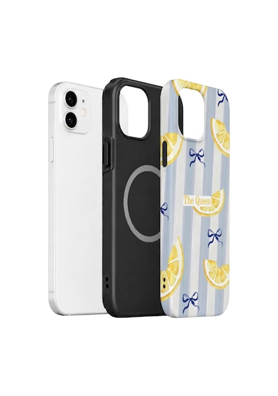 Apple iPhone Uyumlu 11 Vorian Çift Katmanlı Magsafe Kılıf Queen Lemon Bow