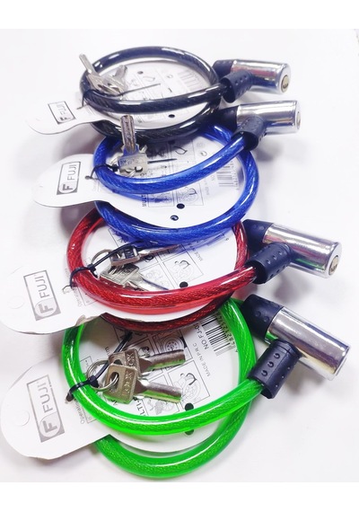 Fuji Anahtarlı Bisiklet Kilidi Motor Kask Kilid Çelik 65Cm 1 Adet