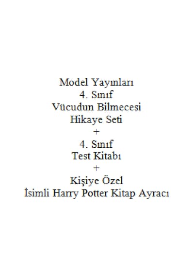 4. Sınıf Hikaye Kitabı Seti Model Yayınları Vücudun Bilmecesi + 4. Sınıf Test Kitabı + Kişiye Özel İsimli Harry Potter Kitap Ayracı