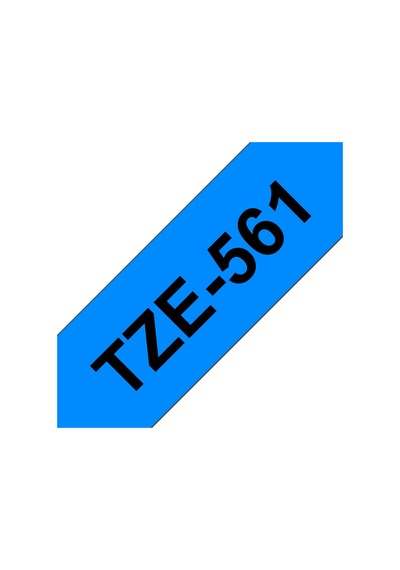 Tze-561 36Mm Mavi Üzerine Siyah Laminasyonlu Etiket
