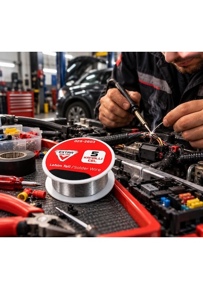 Real Özs Profesyonel Lehim Teli 5 Kanallı 025-2603 Solder Wire Elektronik Devre Kartı Kablo Tamiri, Hobi, Atölye, Te