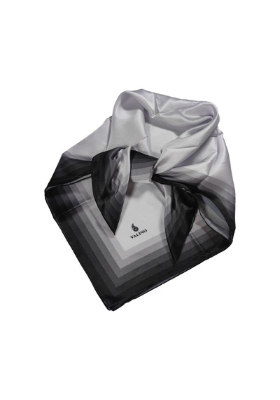 Mim Eşarp Mısırlı Eşarpları Emprime Kristal Sport Polyester Eşarp Beyaz - Siyah