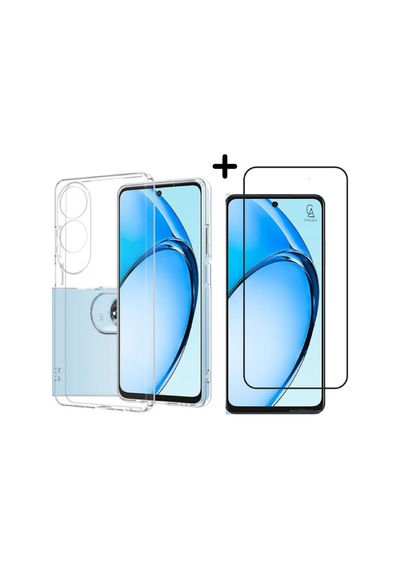 Oppo A60 İle Uyumlu Kılıf Soft Yumuşak Telefon Kılıfı Ve Temperli Cam Ekran Koruyucu