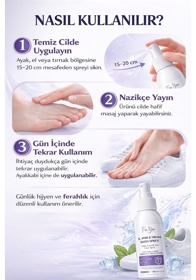 El - Ayak, Kötü Koku Karşıtı Ve Bakım Spreyi - Ferahlatıcı Bakım Sprey
