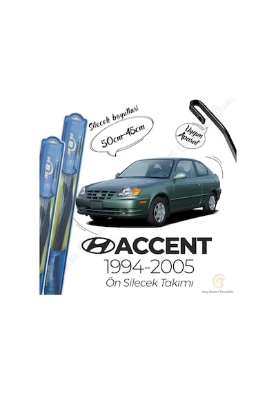 Hyundai Accent Ön Silecek Takımı (1994-2005) RBW Hibrit