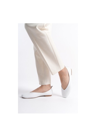 Mubiano Hakiki Deri Collection Kadın Babet Beyaz -mcmng2480-b Beyaz