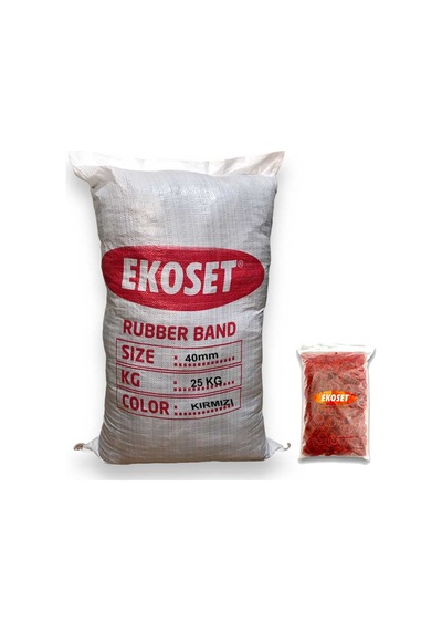 Küçük Kırmızı Paket Lastiği 40mm 25 Kg