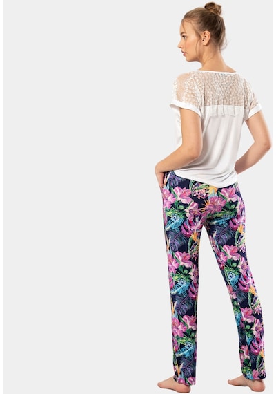 Türen Kadın Desenli Pijama Takımı 3302 Çok Renkli
