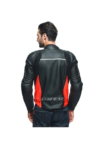 Dainese Daınese Ceket Racıng 4 Leather Jacket/black/fluo-red - 48