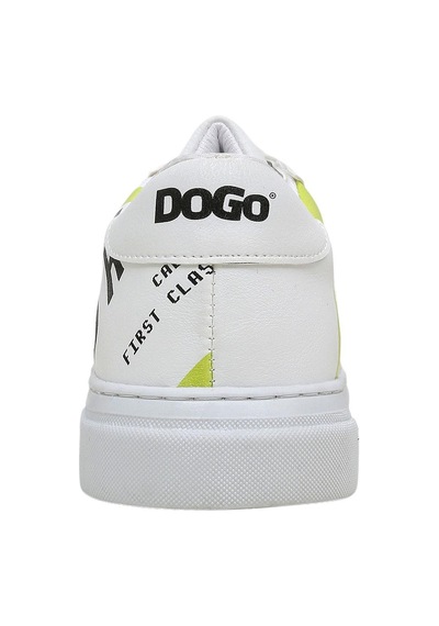 Kadın Vegan Deri Beyaz Sneakers - New York Ticket Tasarım Çok Renkli