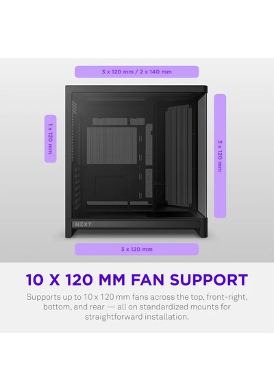 Nzxt H6 Rgb+ Cc-h62fb-p1 Dual-chamber Gaming Mid-tower Pc Kasası