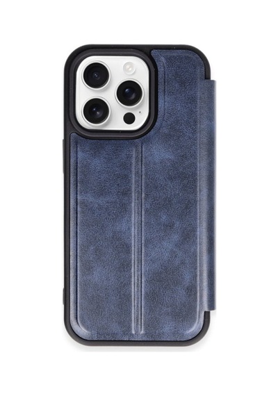 Apple iPhone Uyumlu 15 Pro Max Kılıf Flip Cover - Lacivert Bzsxx00 1
