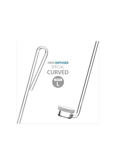 Aquario Co2 Diffuser Curved Special L White