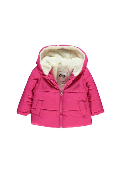 Civil Baby Kız Bebek Kapüşonlu Mont 6-18 Ay Fuşya