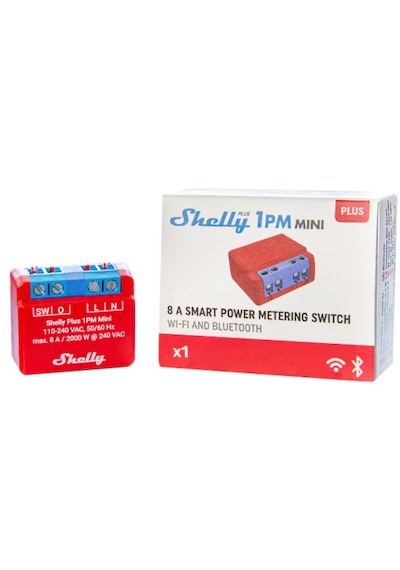 Shelly Plus 1pm Mini Gen3 1kanallı Wifi Enerji Ölçer Akıllı Röle