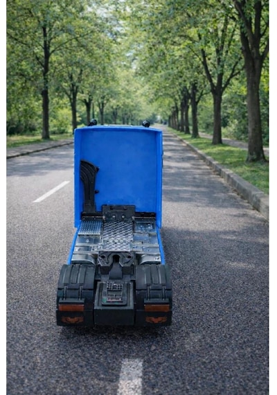 Işıklı Sesli Pilli Metal Çek Bırak Renault Tır - Js1125s Mavi Mavİ