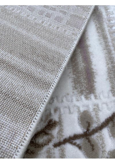 Lila Vizon Kesme Halı 120x120 Akrilik Saçaklı Kesme Halı