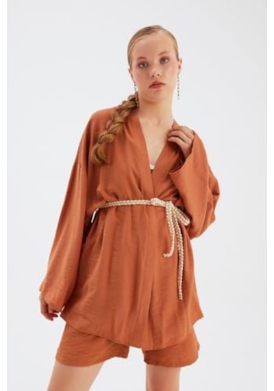 Kuşak Detaylı Salaş Kimono Stn139kce1059 Diğer