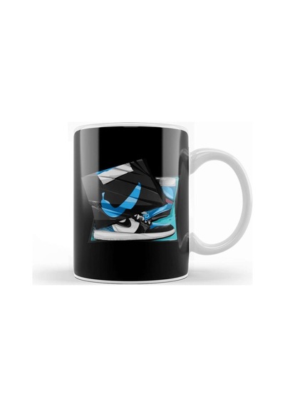 Air Jordan Blue Retro Sneakers Number One İn The World Basketball Kupa Bardak Porselen Karışık