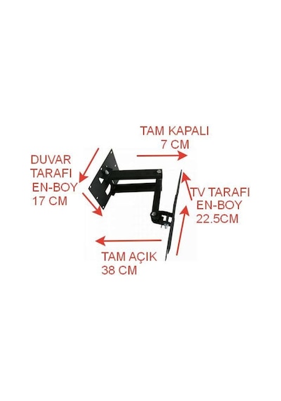 19 32 İnç 48 82 Ekran Hareketli Tv Askı Aparatı