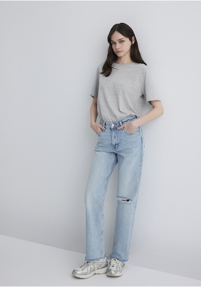 Mavi - Barcelona Kolej Vintage Açık Mavi Jean Pantolon 101047-89198 Açık Mavi