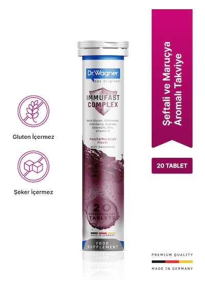 Dr. Wagner Immufast Complex Ekinezya Ve Karamürver Besin Desteği 20 Efervesan Tablet