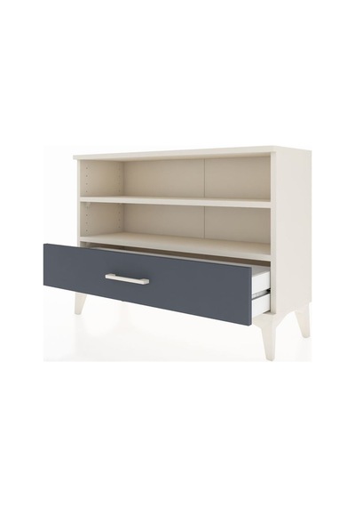 Arges Şifonyer 2 Raflı Tek Çekmeceli 88x30x64 Aytaşı-antrasit Aytaşı
