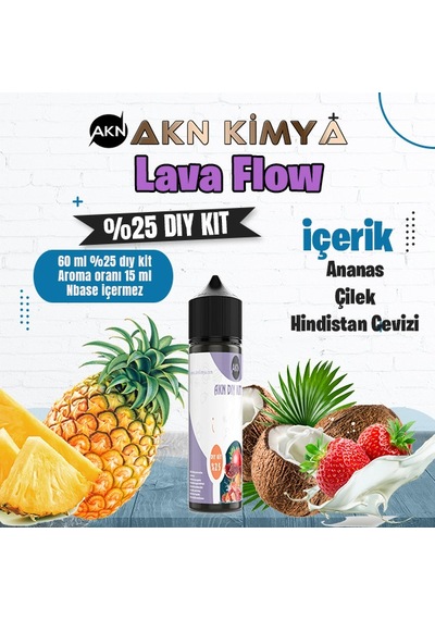 Lava Flow Naked Yoğun Dıy Kit Çilek Ananas Hindistan Cevizi Gıda Aroması %25 Oranda Aroma İçerir Hazır Değildir 60 Ml