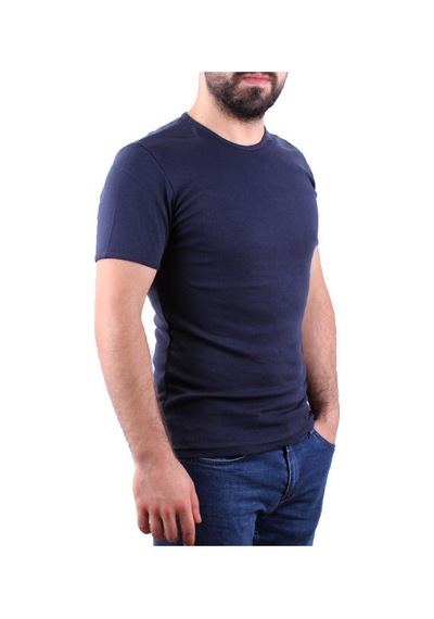 4604 Lacivert Bisiklet Yaka Erkek Tshırt Çok Renkli