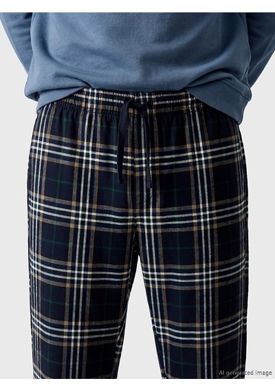 Lc Waikiki Lc Waıkıkı Lacivert Standart Kalıp Ekose Erkek Pijama Altı