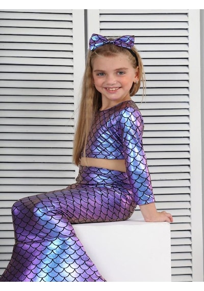 My Kids Wear Uzun Kollu Deniz Kızı Ve Kostüm Mor