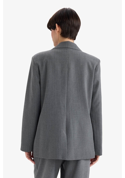 Defacto Regular Fit Düğmeli Blazer Ceket F9465ax25augr93 Gri