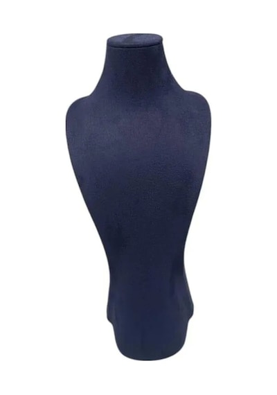 Yerli Üretim Adonis Model Sardunya Kumaş Lacivert Renk Boy 28cm Kolye Takı Sergileme Mankeni Çok Renkli