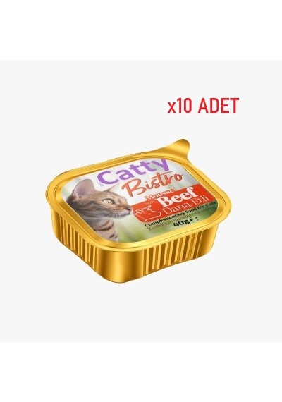 Catty Bistro Beef Dana Etli 40 Gr X 10