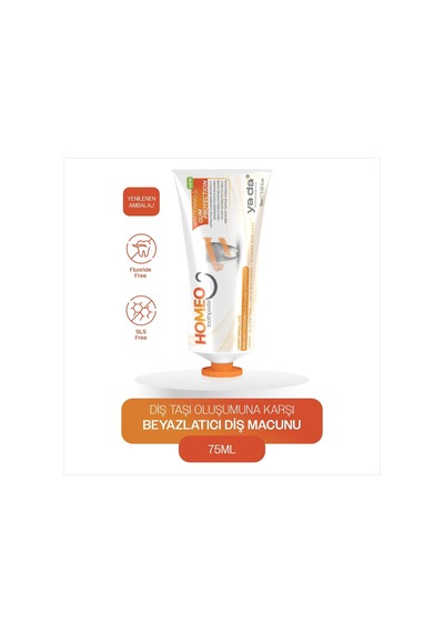 Homeo Bitkisel Diş Macunu Diş Taşı Oluşumuna Karşı Beyazlatıcı 75 Ml