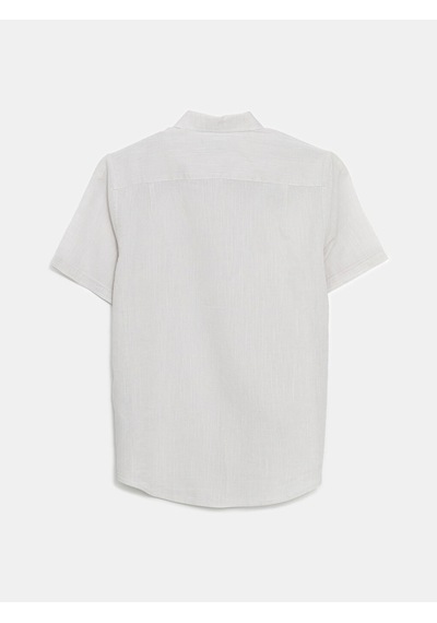 Lcwaıkıkı Classic Gri Regular Fit Keten Karışımlı Erkek Gömlek
