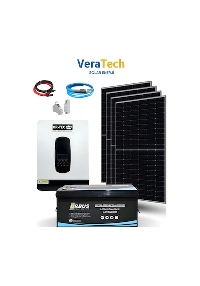 Veratech 4.2 Kw Lityum Akülü Hazır Solar Enerji Bağ Evi Paketi